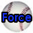 Baseball-themed icon with blue text overlays showing 'Force', 'baseball', and '13' across three