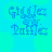 Blue pixelated text "Gigglez" and "Pafflez" on cyan background with light green circular shapes, no visible animation changes across observations.