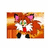 Pixelated fox character with pink ears, white chest, and red nose on orange-brown background; green text read 'foxes are crazy right?' and 'lucky for me i have the best one'