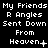 Pixelated text repeats across a black background with varying punctuation at the end of 'Heaven' in each