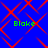 Blue background with red diamond-shaped lines forming a repeating pattern, four instances of green text reading "Blake" positioned at corners.