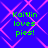 Blue background with pink diamond pattern and green text reading "Kaitlin loves pies!" repeated four times in a layout