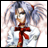 A pixelated anime-style character with light blue hair and red accents on a white background, next to text reading "Anime IM" and "cOm" on black.