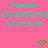 A static image with a bright pink background featuring repeated text and heart symbols in green.