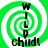 Green and white spiral background with vertical text reading "WILD" above "child!" in black pixelated font.