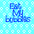 Blue text 'Est My bubbles' on light blue background with white bubble pattern, four identical arranged in a