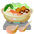 Two identical pixelated frames of a bowl of ramen on a stove with spoon and chopsticks, displayed side-by-side in a contact sheet format.