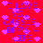 Red background with purple text and pink hearts; text repeats 'I LOVE YOU CASSIE!! BFF'S 4 LIFE' in pixelated style.