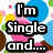 Pixelated text displays 'I'm Single and...' on left with colorful abstract background, while right shows 'ba da bum bum bum... I LOVEN IT!' over red-yellow gradient.