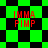 Green and black checkered background with red text 'IMMA PIMP' repeated across four distinct patterns including squares, diamonds, and irregular shapes.