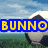 A split-screen image with a soccer ball on the left and a basketball hoop on the right, both overlaid with a blue banner containing the text "BUNNO" in yellow and orange letters.