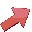Pixelated red arrows in various orientations and sizes on a gray background, displayed in a
