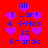 Red background with purple hearts and blue text reading 'All I Want 4 X-Mas Iz Amanda' in two vertical