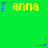 Green background with yellow text 'anna' and blue star icons in pixelated style.