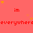 Red background with repeating 'im' text and yellow stars, featuring a gray rectangle in the bottom-right corner.
