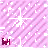 Pink diagonal striped background with a dark purple 'H' symbol in the bottom left corner and faint gray crosshair-like shapes scattered across the image.