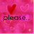 A four- of pink heart-themed images with text overlays, each showing distinct text and heart arrangements