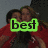 Four- shows two people in red shirts hugging; text overlays change