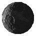 A sequence of 12 grayscale circular frames showing a celestial body's surface with cratered regions and varying light reflection patterns.