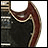 Pixelated static image of a dark garment with brown and beige trim against a white background.