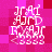 Pixelated pink and red background with white stylized text reading 'Jr.Ai', 'MARD', 'IS', 'YAJ', '333' in four quadrants, each quadrant showing slight variations in pixel arrangement