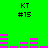 Green background with pink horizontal bars and black text reading 'KT #15' in four corners, animated bars shift positions across frames.