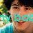 A four- shows a person with dark curly hair in different poses, one featuring cyan text overlay