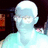 Pixelated image of a light blue figure with white hair against dark background, partially obscured by adjacent pixelation.