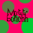 A static image with a bright pink background featuring green and brown circular shapes and repeated dark red text reading "Morty Bottom" in a pixelated font.