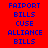Static image with red background displaying blue text words arranged in a pattern with some white background sections