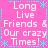 Static pixel art with repeated text on a pink background, featuring cyan decorative elements.