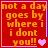 Red background with orange text reading "not a day goes by where i i dont you!!" and pink heart symbols in four