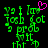 Green pixelated text on black background with a pink heart symbol above the right side of the text.
