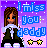 Pixel art buddy icon featuring a cartoon girl with brown hair and blue eyes against a purple-pink gradient background, with large blue text reading "i miss you daddy" and two yellow star icons at the bottom right.