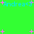 Green background with blue text 'Andrea<3' and pink plus signs scattered across the image.