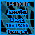 Animated contact sheet of 17 frames showing a pixelated text animation with blue and white lettering on a black background, displaying the phrase "BEHIND MY SMILE LIES A THOUSAND TEARS" in varying states of illumination across frames.