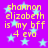 Purple background with light blue stars and yellow text reading "shannon elizabeth is my bff 4 eva" in four identical repeated sections.