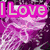 Pixelated icon with pink text 'I Love' over purple background, blue text 'Jake' over heart, and green text 'More than' over checkered heart.