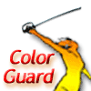 Static buddy icon featuring a yellow stick figure swinging a golf club with red text "Color Guard" below, on white background.