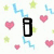 Animated icon with three distinct sections: white background with pink hearts and blue zigzags, black star pattern on white, and magenta stars with 'you' text.