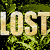 A 2x2 contact sheet of a pixelated 'LOST' TV show promotional image with character portrait, broadcast details, and ABC logo on black background.