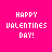Pixelated text on bright pink background with white and light pink lettering, featuring repeated 'HAPPY VALENTINES DAY!' and 'THANKS HALLMARK FOR MAKING ME FEEL LIKE SHIT' phrases.