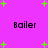 A static image with a bright pink background featuring scattered green plus signs and four instances of the word 'Bailer' in black pixelated text.