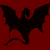 Animated sequence of a stylized dragon transforming into an 'F' symbol with color and shape changes against red background.