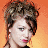 A split-frame contact sheet showing a pixelated portrait of a woman with styled hair on an orange background and green text reading "Original Icons .com" on a dark green background.
