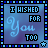 A contact sheet of 10 animated frames showing a blue-themed buddy icon with text "I WISHED FOR You TOO" and small star symbols, arranged in a 4x3 grid with one empty space.