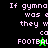 Pixelated text on split background with small animated figures, showing 'If gymnasium was a football' with green and black sections.