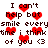 Pixelated text and red heart symbols repeat across a white background, with visible motion blur in some elements.