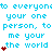 A static image displays repeated cyan text with red heart symbols on a white background, showing no animation or motion changes.