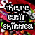 Pixelated text displays 'The Cyme Cabin Skittles!' on left with red/pink background and 'On The American Eagle' on right with blue background.